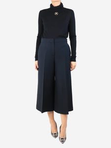 Christian Dior Black 30 Montaigne cropped trousers - size UK 12