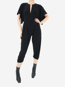 Norma Kamali Black short-sleeved elastic jumpsuit - size XS