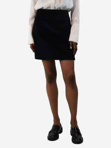 A.P.C. Navy corduroy mini skirt - size UK 8