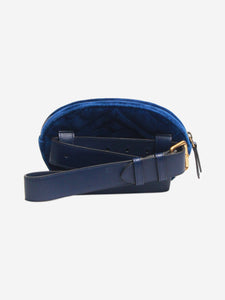 Gucci Blue velvet Marmont GG belt bag