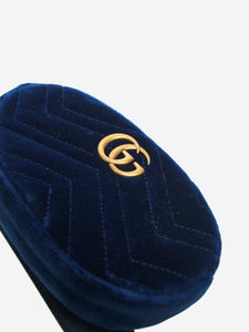 Gucci Blue velvet Marmont GG belt bag