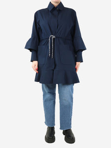 Chanel Navy blue cotton parka - size UK 12