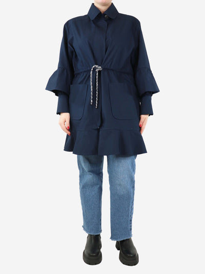 Navy blue cotton parka - size UK 12 Coats & Jackets Chanel 