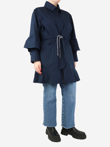 Chanel Navy blue cotton parka - size UK 12