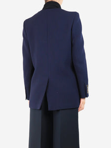 Blaze Milano Navy blue wool crepe jacket - size UK 10