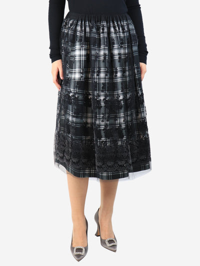 Black and white tulle tissue de base flock skirt - size M Skirts Comme Des Garçons Tricot 