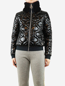 Toni Sailer Black quilted puffer ski jacket - size UK 10