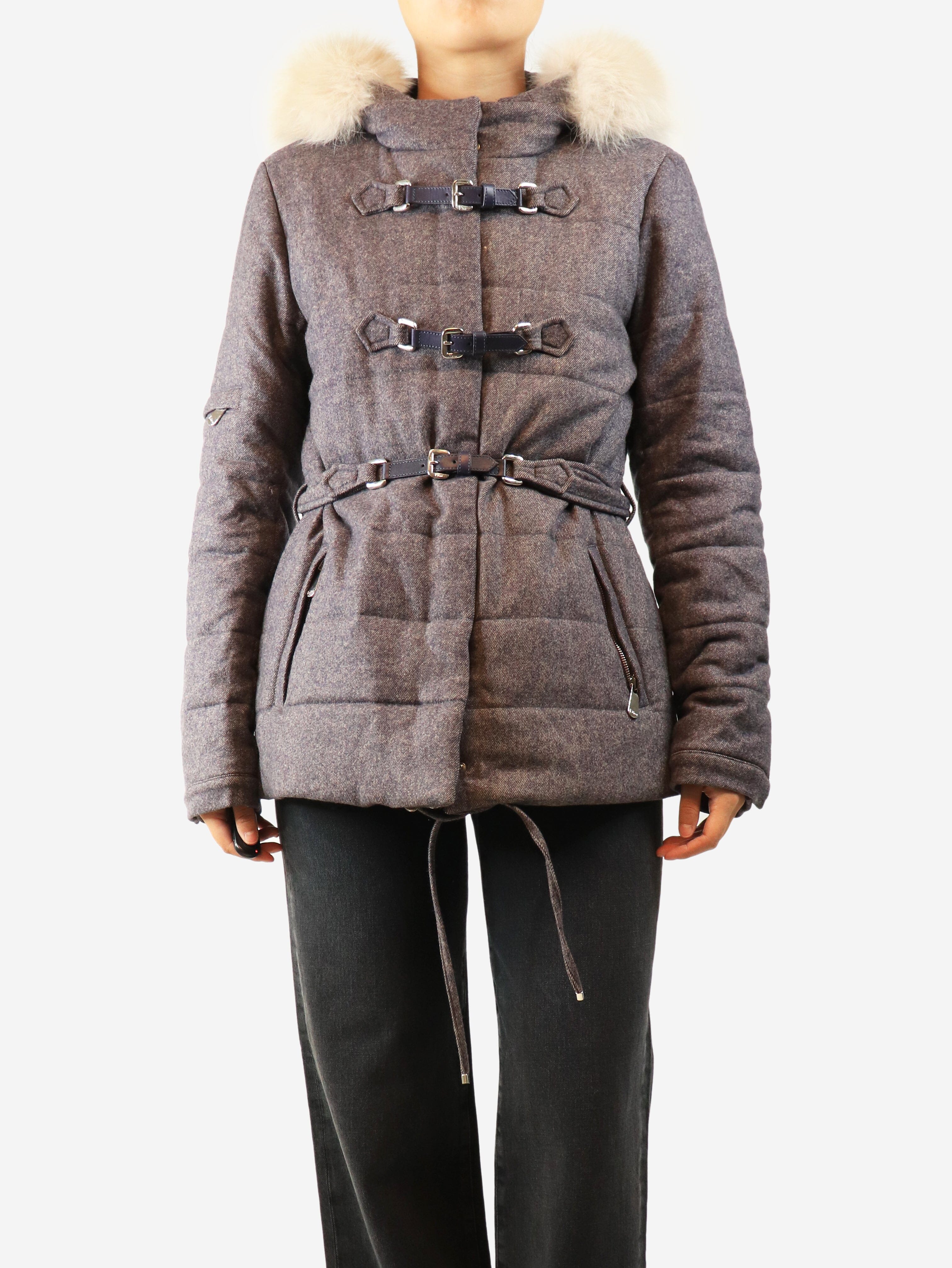 Purple hooded jacket - size UK 12 Coats & Jackets Dior 