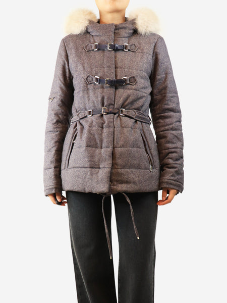 Purple hooded jacket - size UK 12 product image