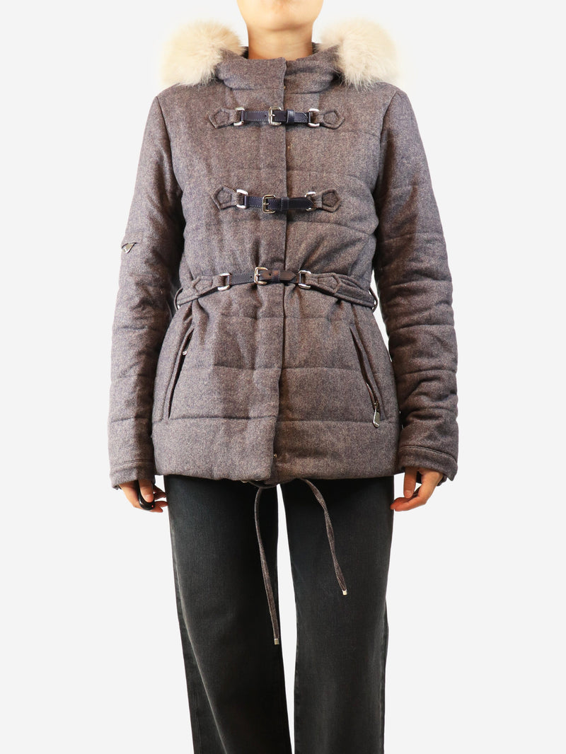 Purple hooded jacket - size UK 12 Coats & Jackets Dior 
