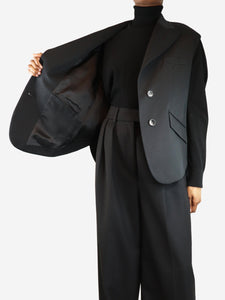 MM6 Maison Margiela Black sleeveless oversized blazer - size XS