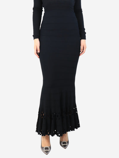 Black high-waisted scallop-hem skirt - size S Skirts Alaia 