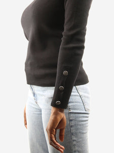 Chanel Black polo neck wool sweater - size FR 42