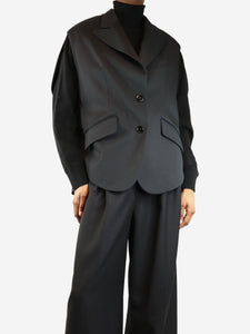 MM6 Maison Margiela Black sleeveless oversized blazer - size XS