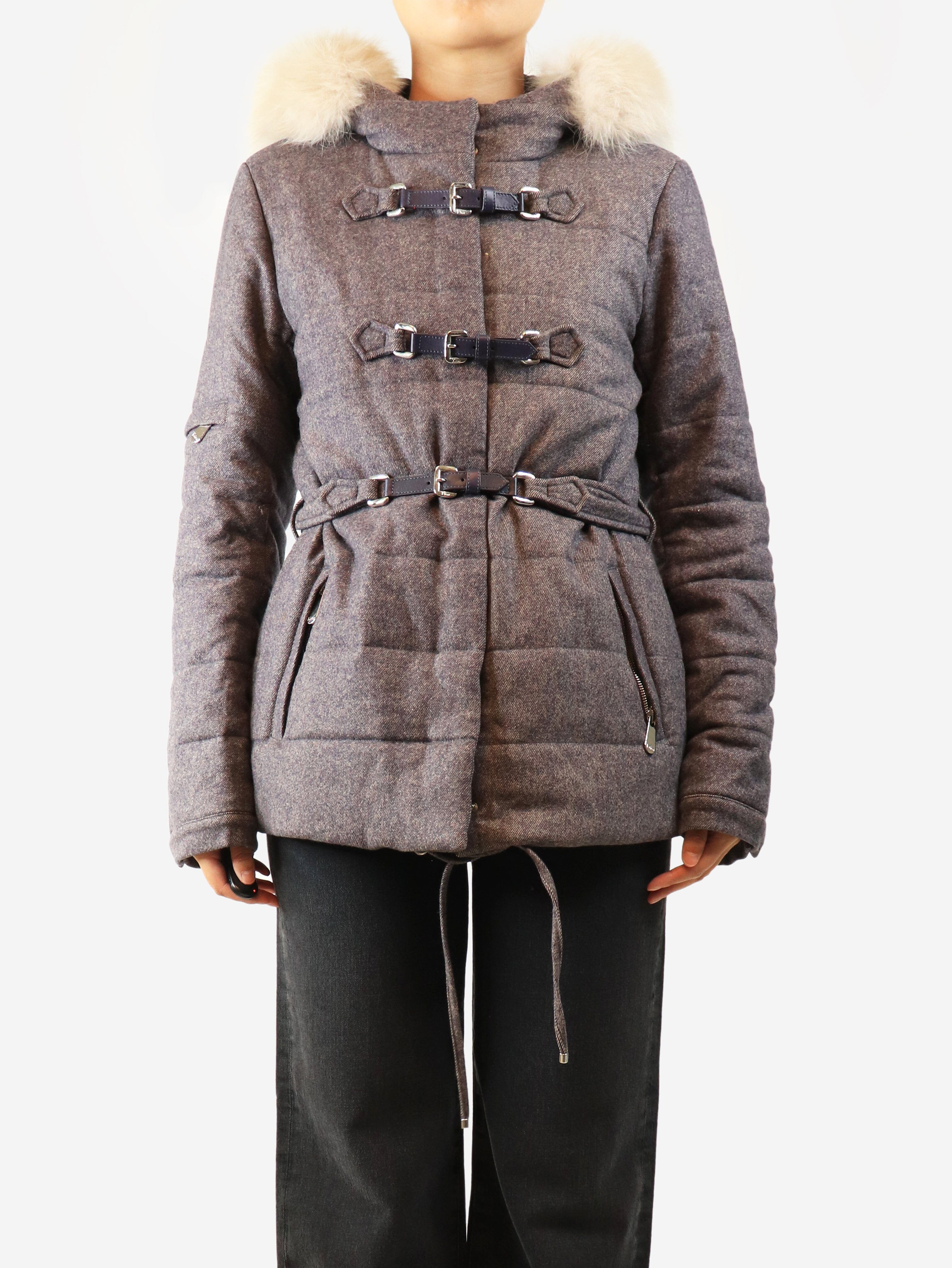 Purple hooded jacket - size UK 12 Coats & Jackets Dior 