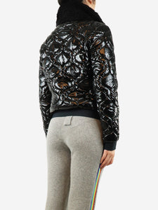 Toni Sailer Black quilted puffer ski jacket - size UK 10