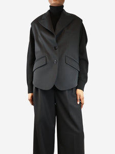 MM6 Maison Margiela Black sleeveless oversized blazer - size XS