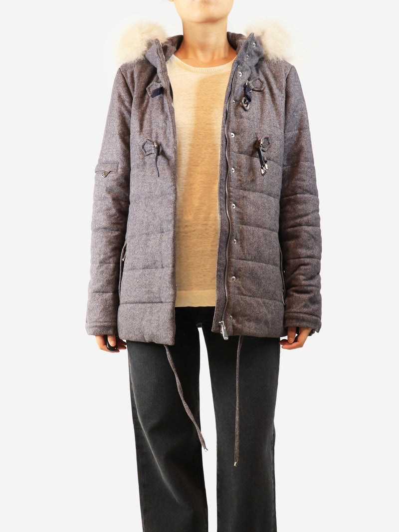 Purple hooded jacket - size UK 12 Coats & Jackets Dior 