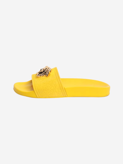 Yellow Medusa pool slides - size EU 38 Flat Sandals Versace 