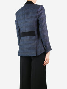 Veronica Beard Dark blue checkered wool blazer - size UK 10