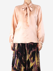 Max Mara Dusty pink silk blouse - size UK 10