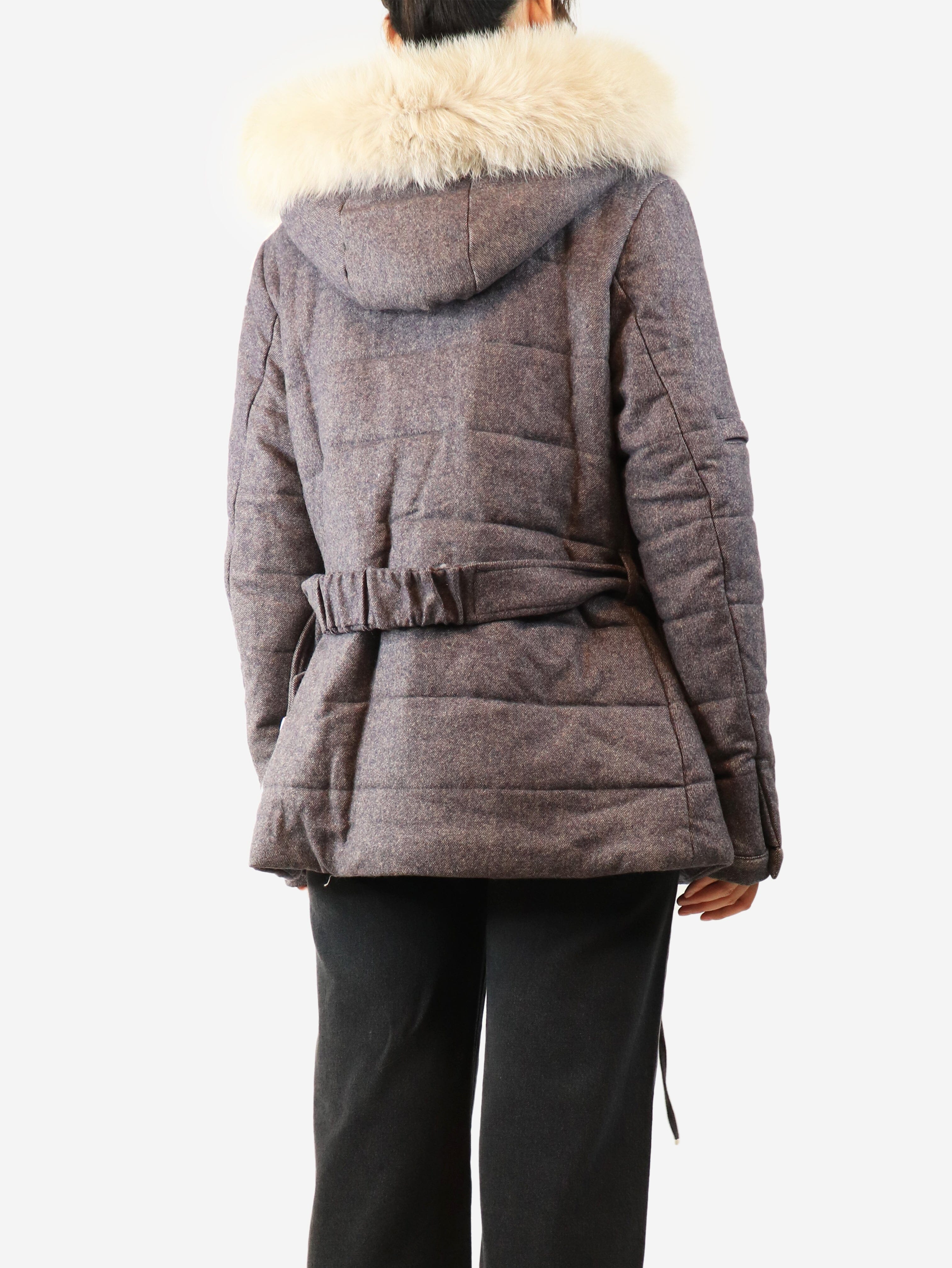 Purple hooded jacket - size UK 12 Coats & Jackets Dior 