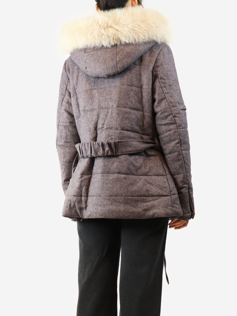 Purple hooded jacket - size UK 12 Coats & Jackets Dior 