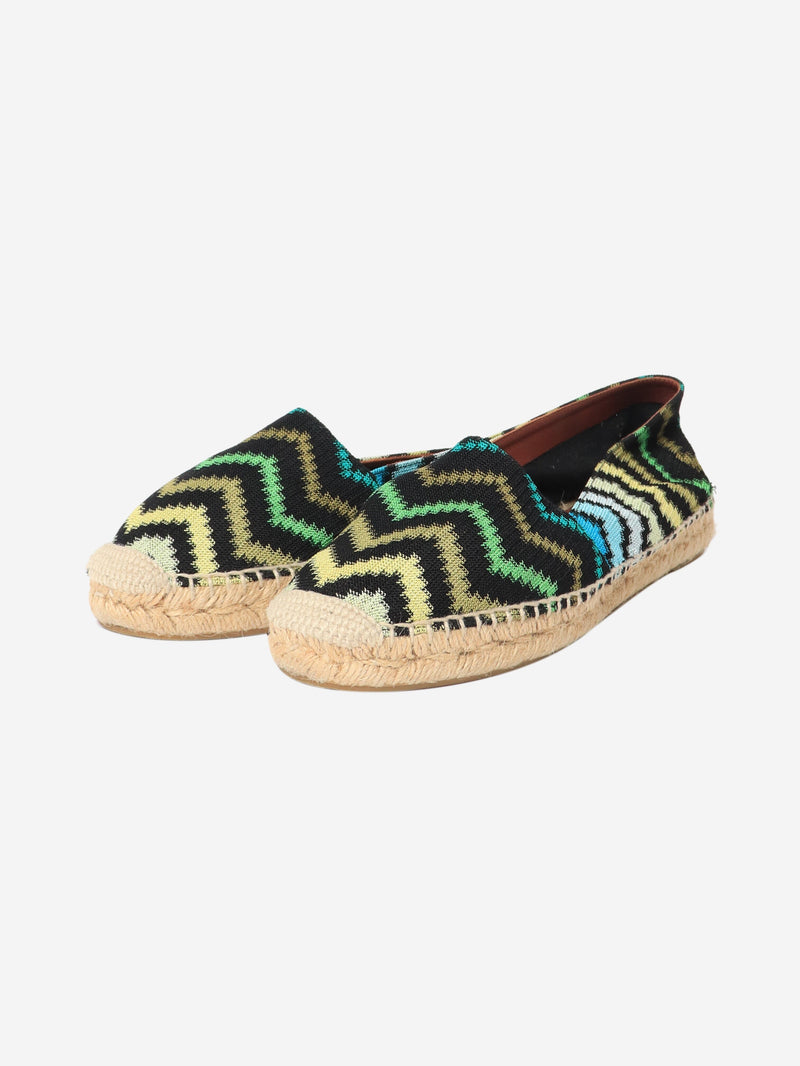 Green zig zag printed espadrilles - size EU 38 (UK 5) Shoes Missoni 