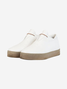 Fausto Santini White Nappa leather trainers - size EU 39
