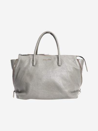 Grey leather 2way tote bag Tote Bags Miu Miu 