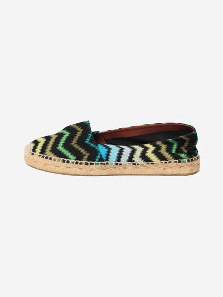 Green zig zag printed espadrilles - size EU 38 (UK 5) product image