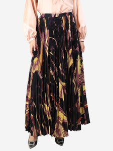 Altuzarra Black pleated maxi skirt - size UK 10