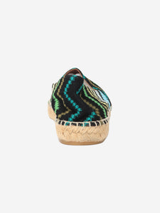 Missoni Green zig zag printed espadrilles - size EU 38 (UK 5)