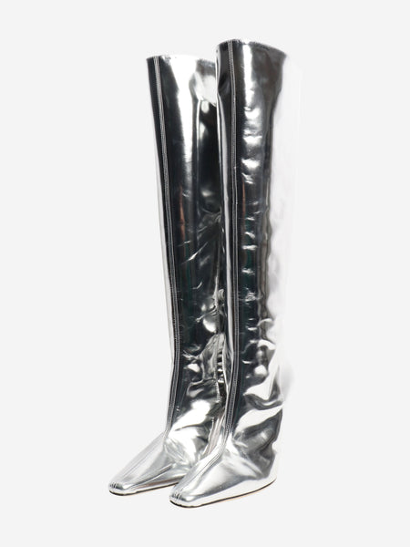 Chrome Cami leather knee-high boots - size EU 39 alternate image