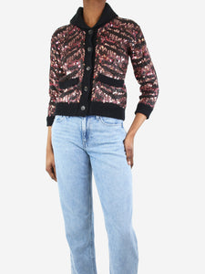Gucci Multicoloured sequin knit jacket - size UK 8