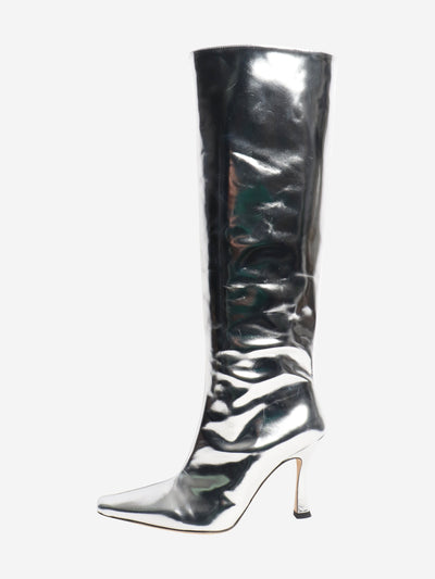 Chrome Cami leather knee-high boots - size EU 39 Boots Staud 