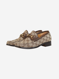 Gucci Brown Monogram loafer - size EU 37 (UK 4)