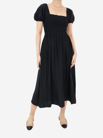 Black shirred midi dress - size S Dresses La Ligne 