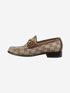 Gucci Brown Monogram loafer - size EU 37 (UK 4)