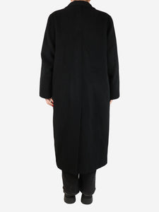 Max Mara Black double-breasted wool coat - size UK 14