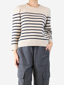 G. Neutral Breton striped jumper - size L