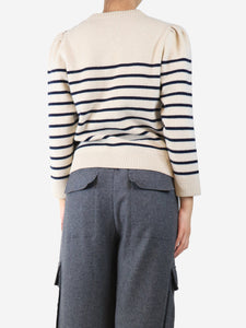 G. Neutral Breton striped jumper - size L