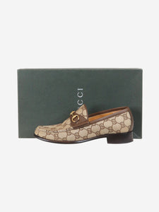 Gucci Brown Monogram loafer - size EU 37 (UK 4)
