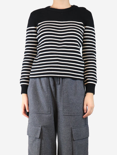 Black and white striped sweater - size M Knitwear Saint Laurent 