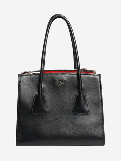 Black leather and pony hair 2way bag Shoulder bags Prada 