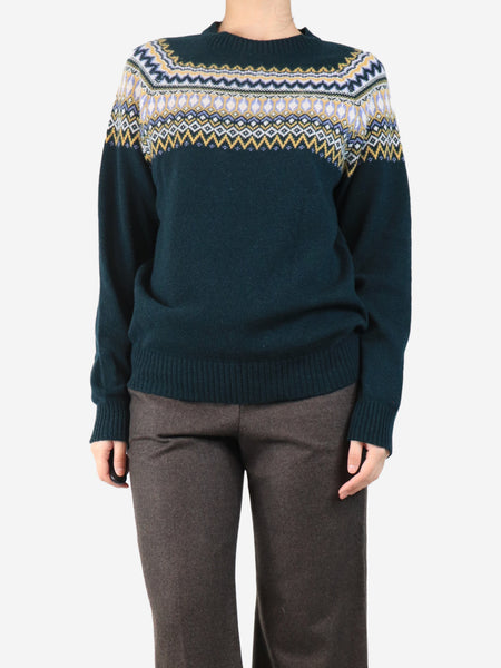 Emerald fair isle sweater - size UK 12 product image