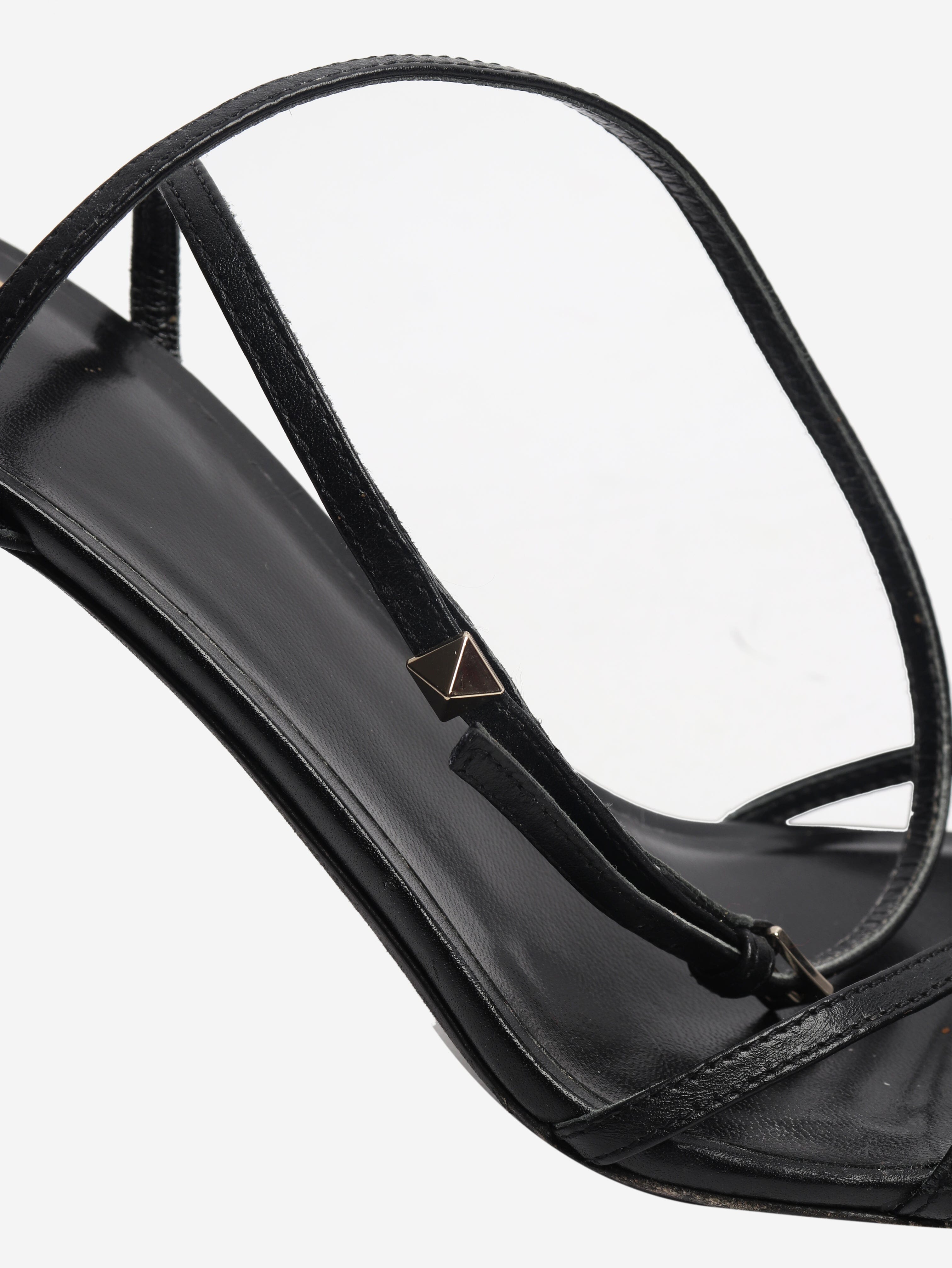 Black Rockstud stiletto sandals - size EU 38 Heels Valentino 