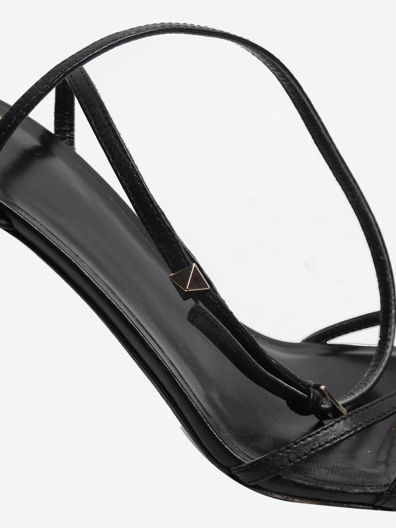Black Rockstud stiletto sandals - size EU 38 Heels Valentino 