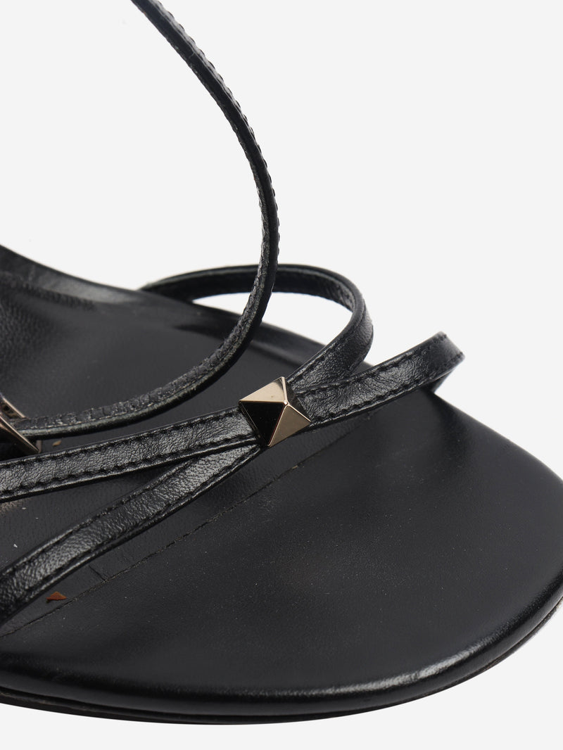 Black Rockstud stiletto sandals - size EU 38 Heels Valentino 
