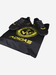 Adidas x Alexander Wang Black leather trainers - size UK 4.5